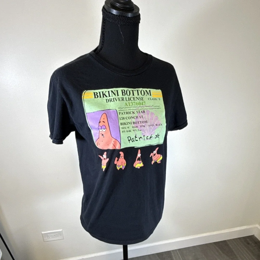 VINTAGE Nickelodeon Patrick Bikini Bottom Drivers License T Shirt